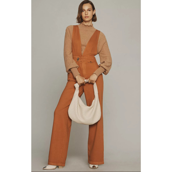Anthropologie Pilcro Deep-V Jumpsuit - New 29 Waist - Picture 1 of 6